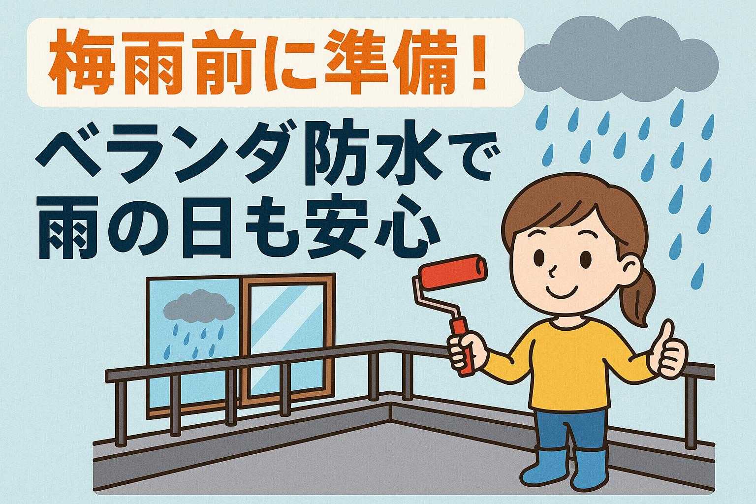 梅雨前に準備！ベランダ防水で雨の日も安心