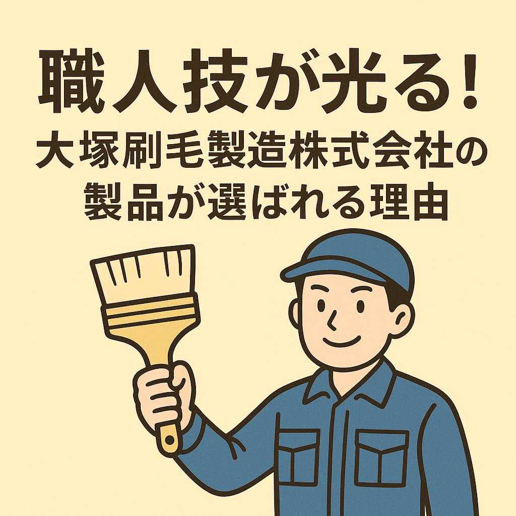職人技が光る！大塚刷毛製造株式会社の製品が選ばれる理由