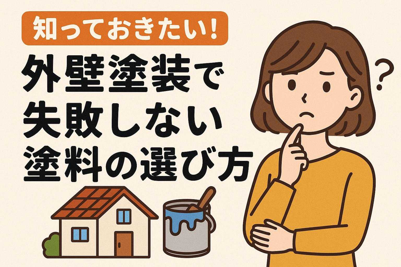 知っておきたい！外壁塗装で失敗しない塗料の選び方