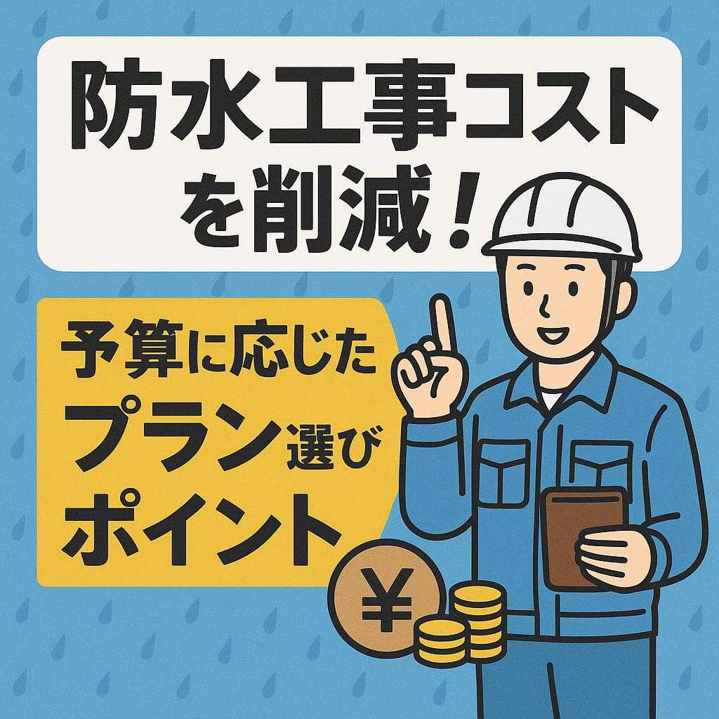 防水工事コストを削減!予算に応じたプラン選びのポイント