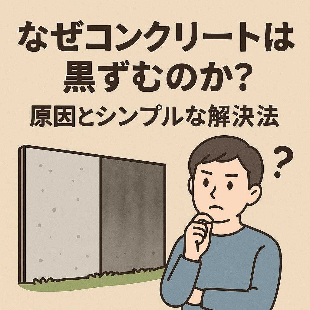 なぜコンクリートは黒ずむのか？原因とシンプルな解決法