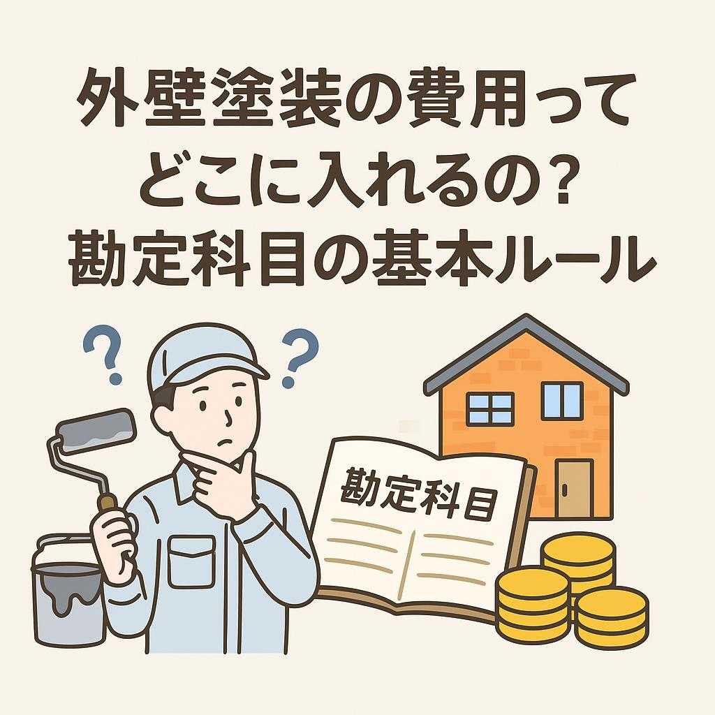 外壁塗装の費用ってどこに入れるの?勘定科目の基本ルール