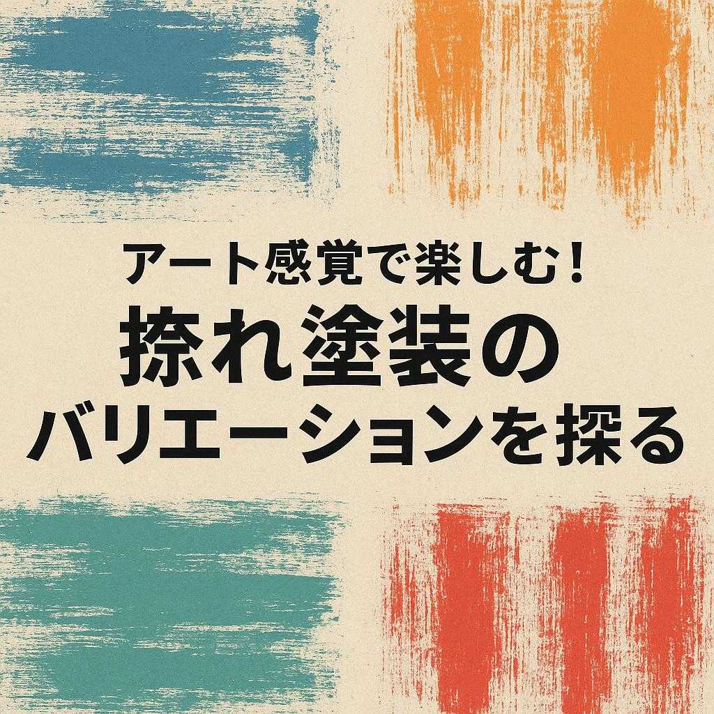 アート感覚で楽しむ!掠れ塗装のバリエーションを探る