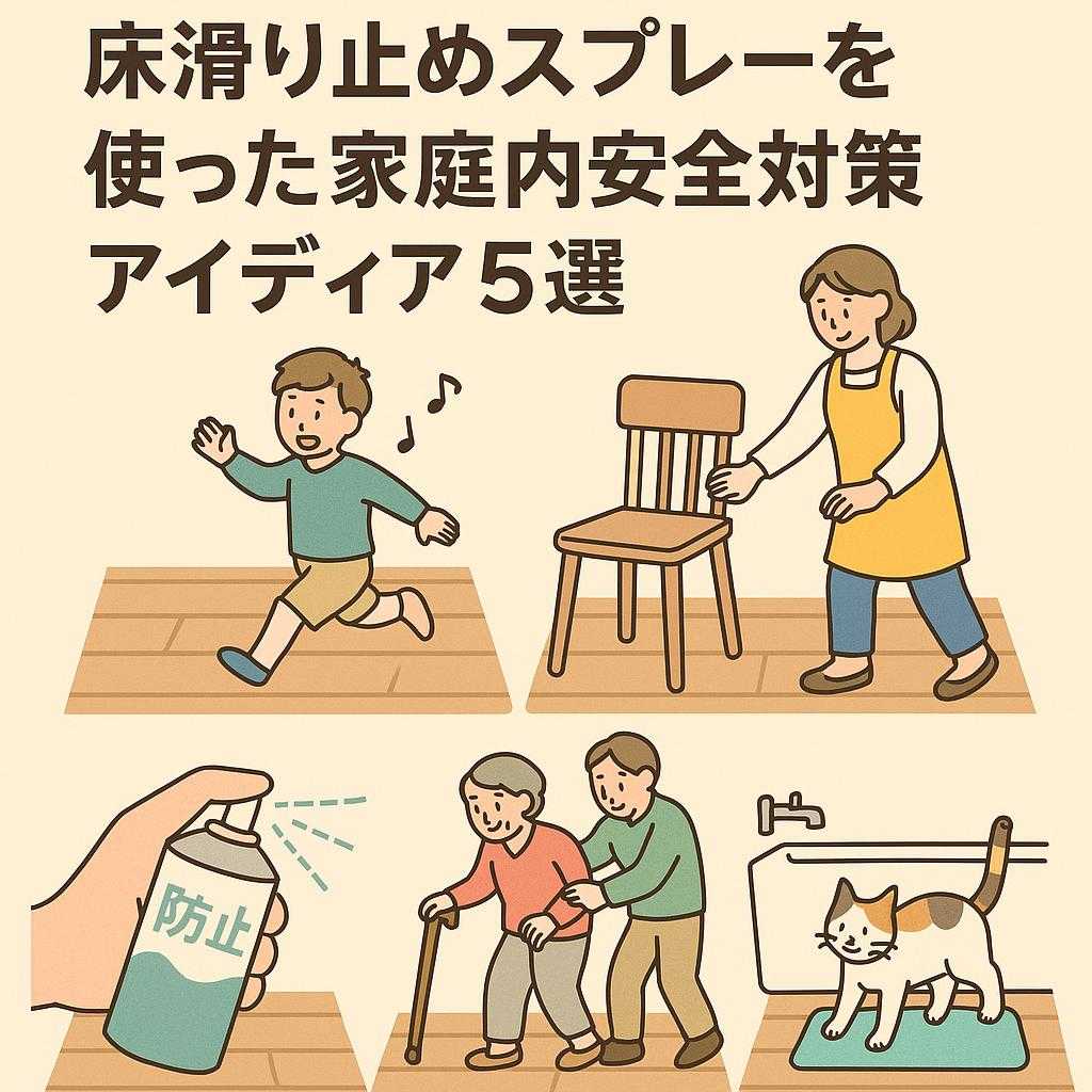 床滑り止めスプレーを使った家庭内安全対策アイディア5選