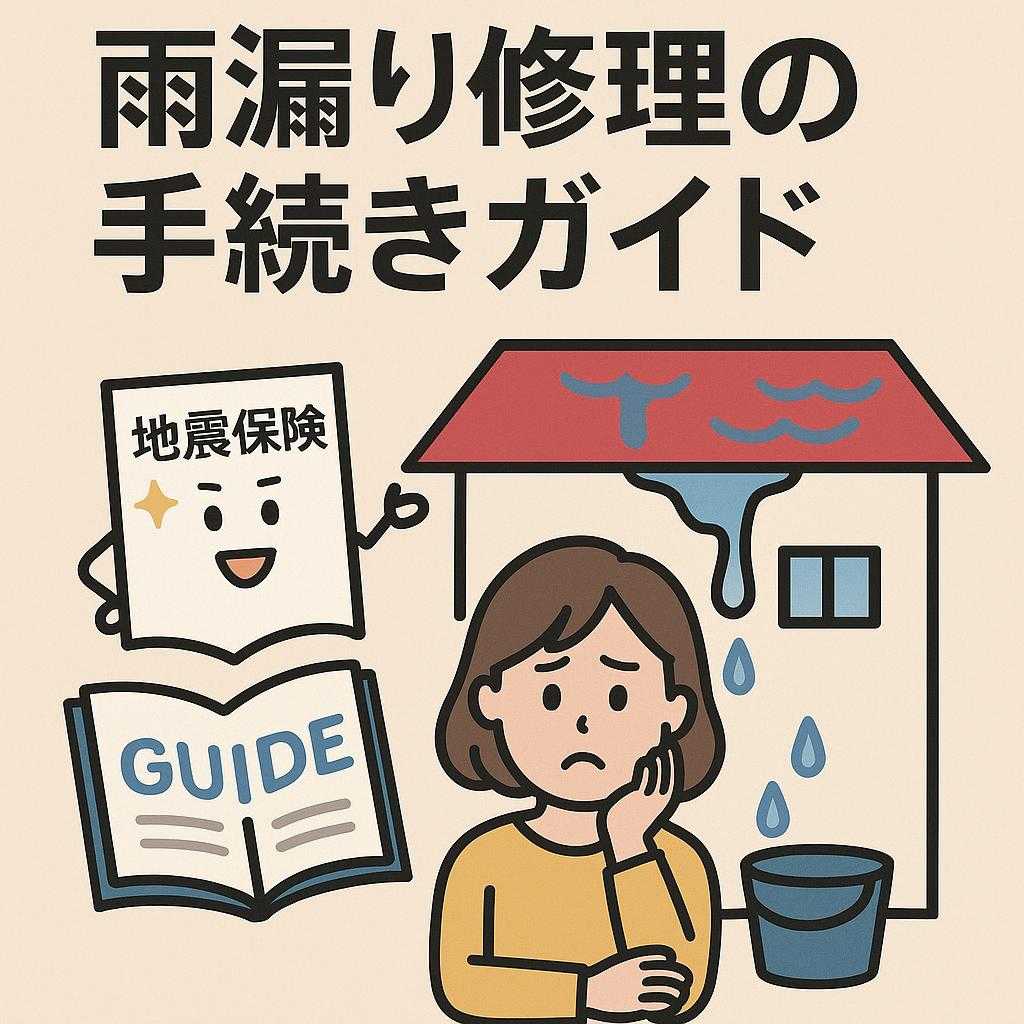 地震保険適用で安心!雨漏り修理の手続きガイド