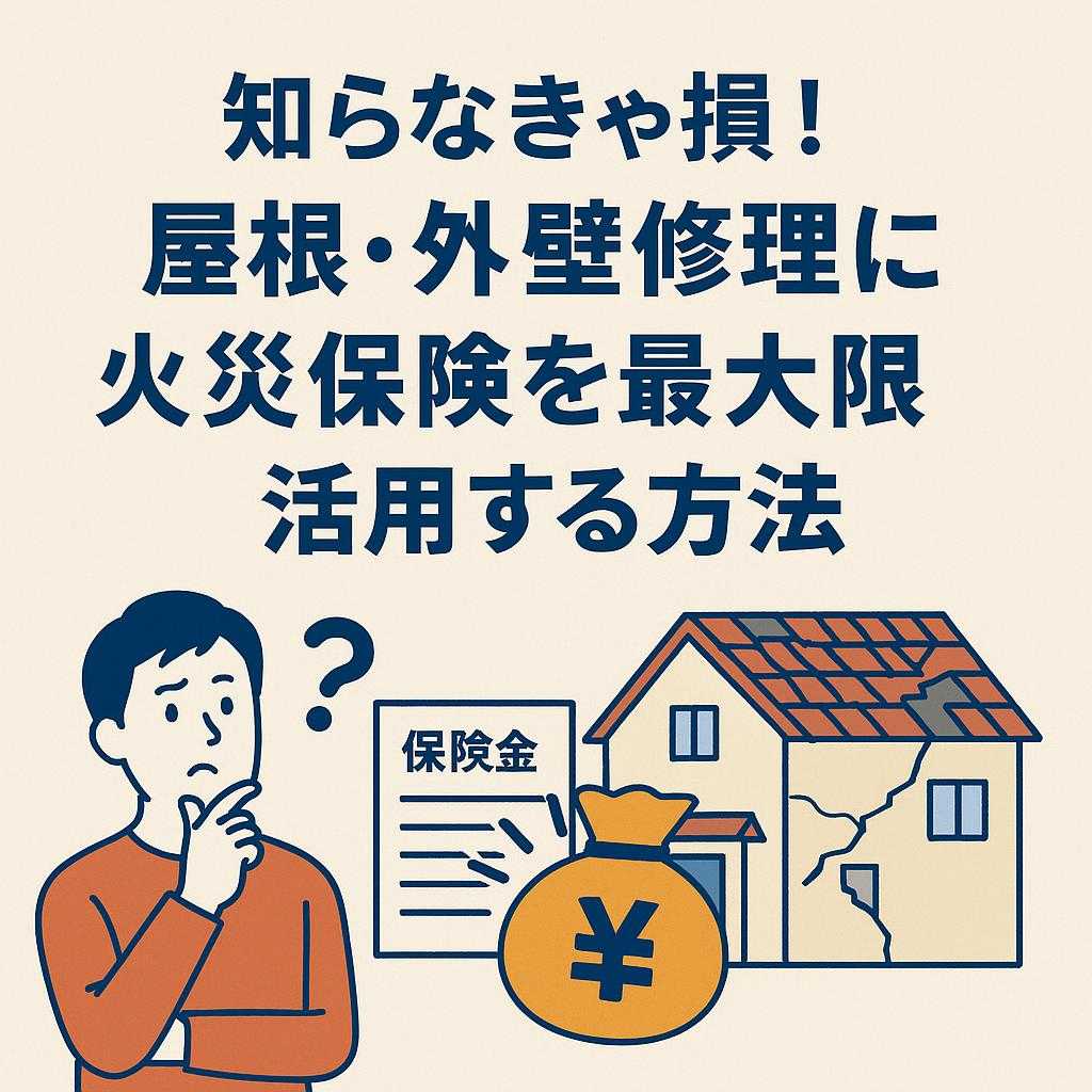 知らなきゃ損!屋根・外壁修理に火災保険を最大限活用する方法