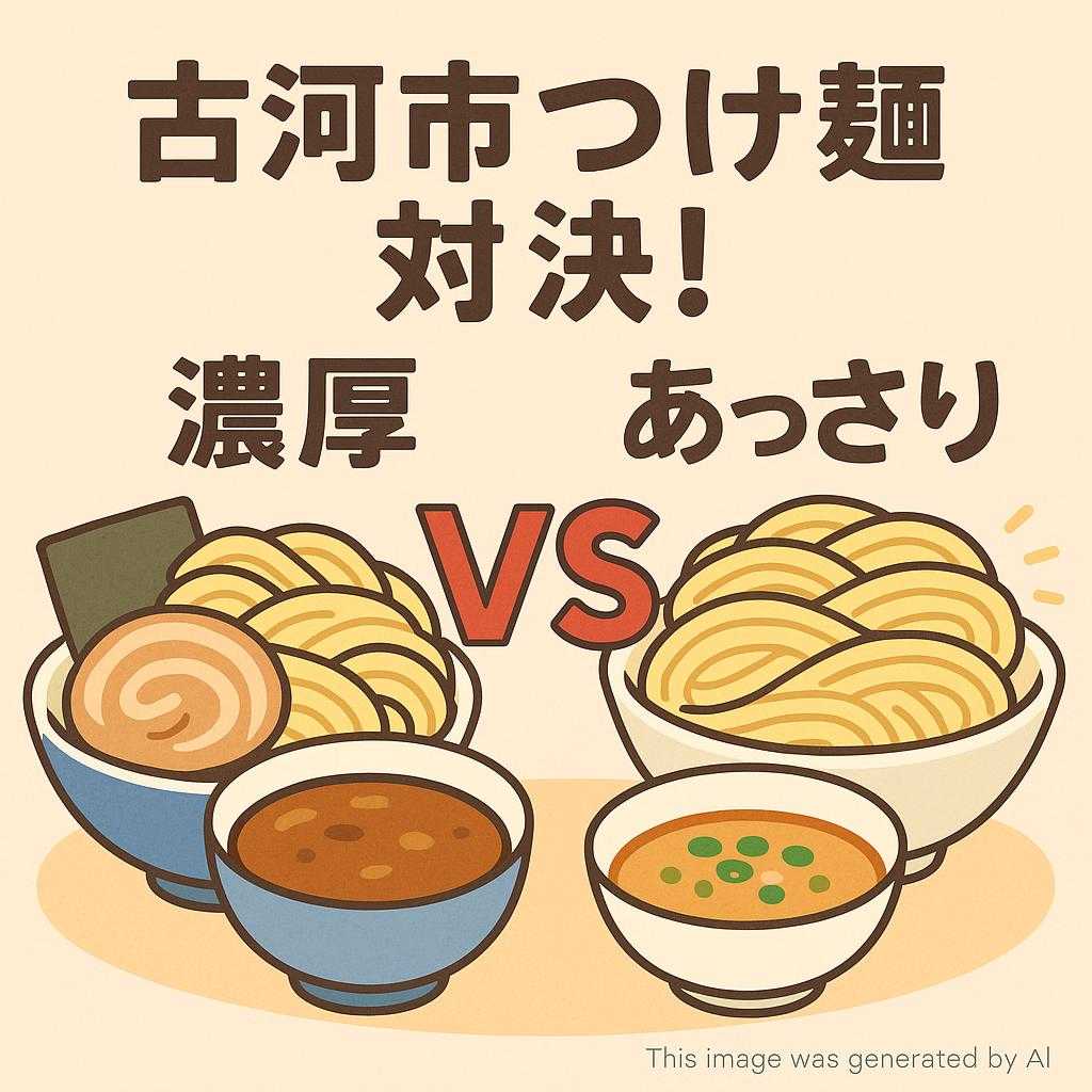 古河市つけ麺対決！濃厚 vs あっさり