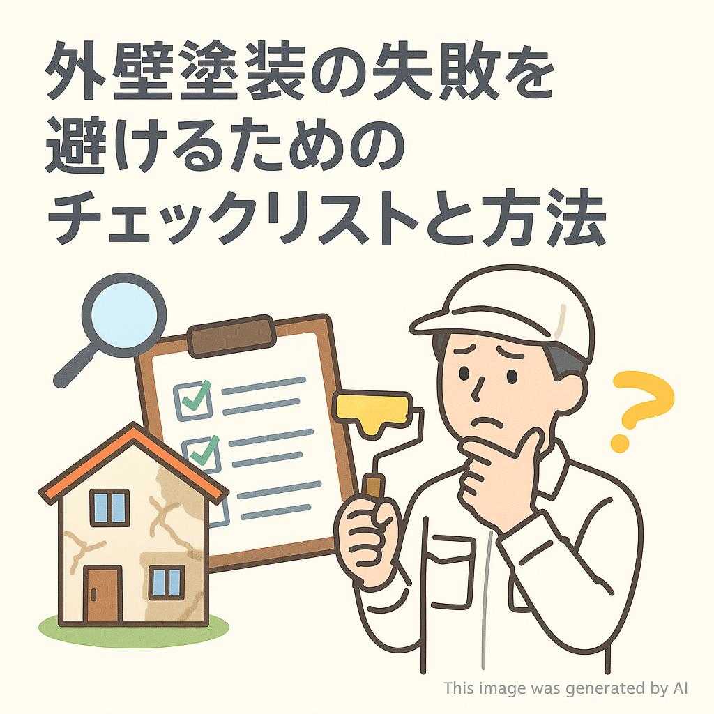 外壁塗装の失敗を避けるためのチェックリストと方法