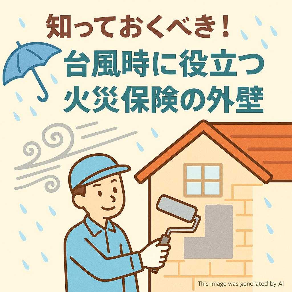 知っておくべき！台風時に役立つ火災保険の外壁塗装