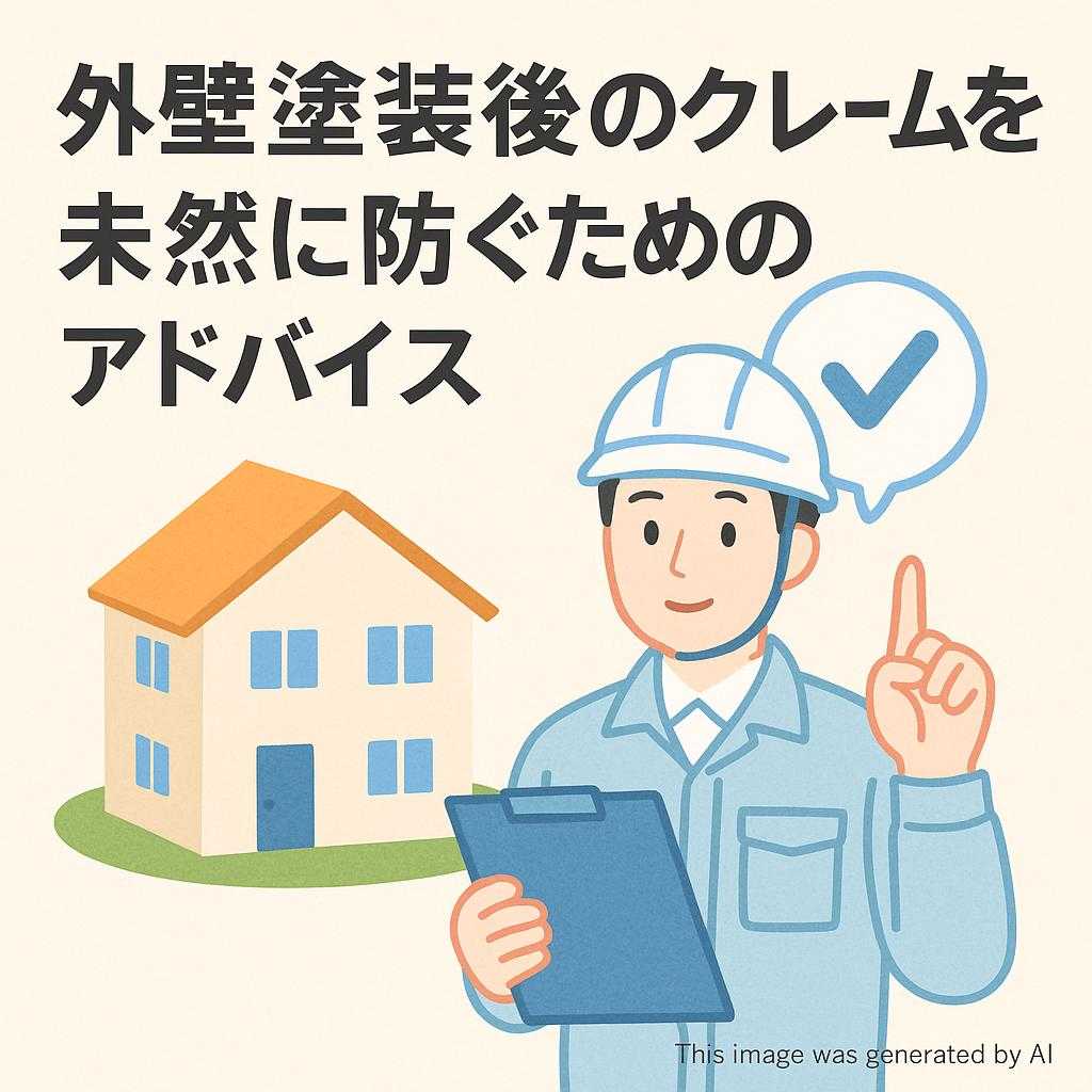 外壁塗装後のクレームを未然に防ぐためのアドバイス