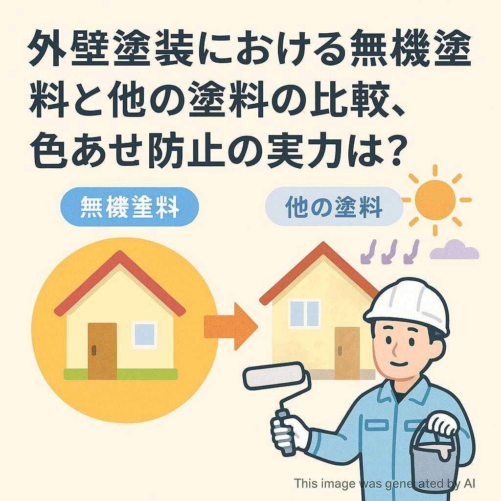 外壁塗装における無機塗料と他の塗料の比較、色あせ防止の実力は？
