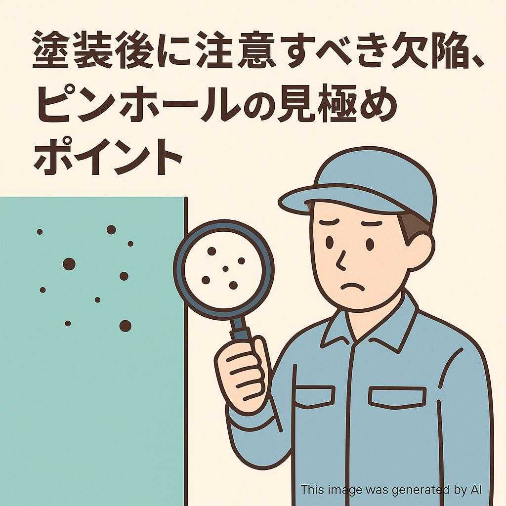 塗装後に注意すべき欠陥、ピンホールの見極めポイント