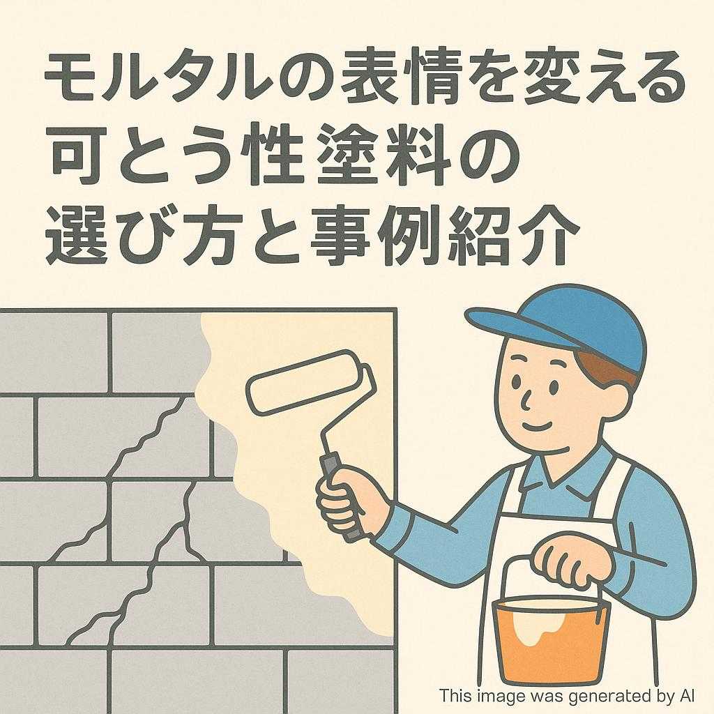 モルタルの表情を変える可とう性塗料の選び方と事例紹介