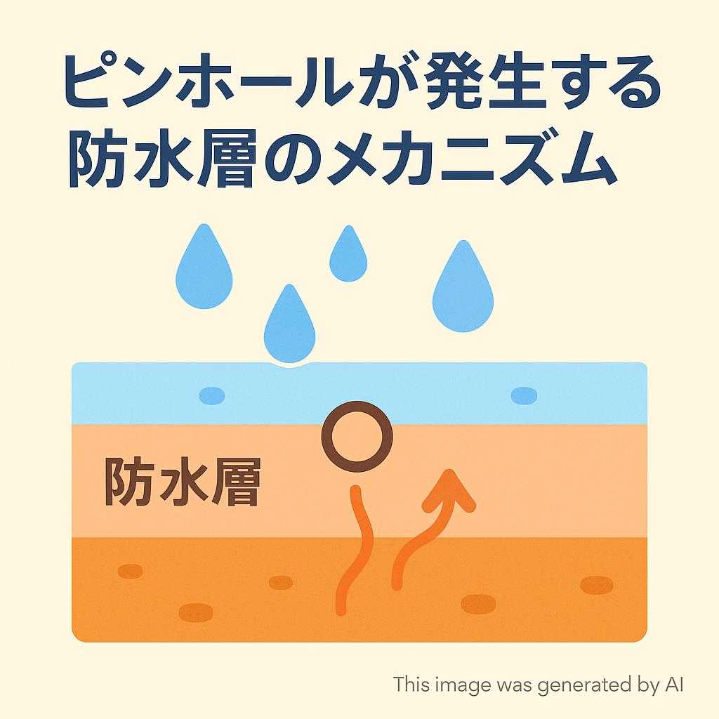 ピンホールが発生する防水層のメカニズム