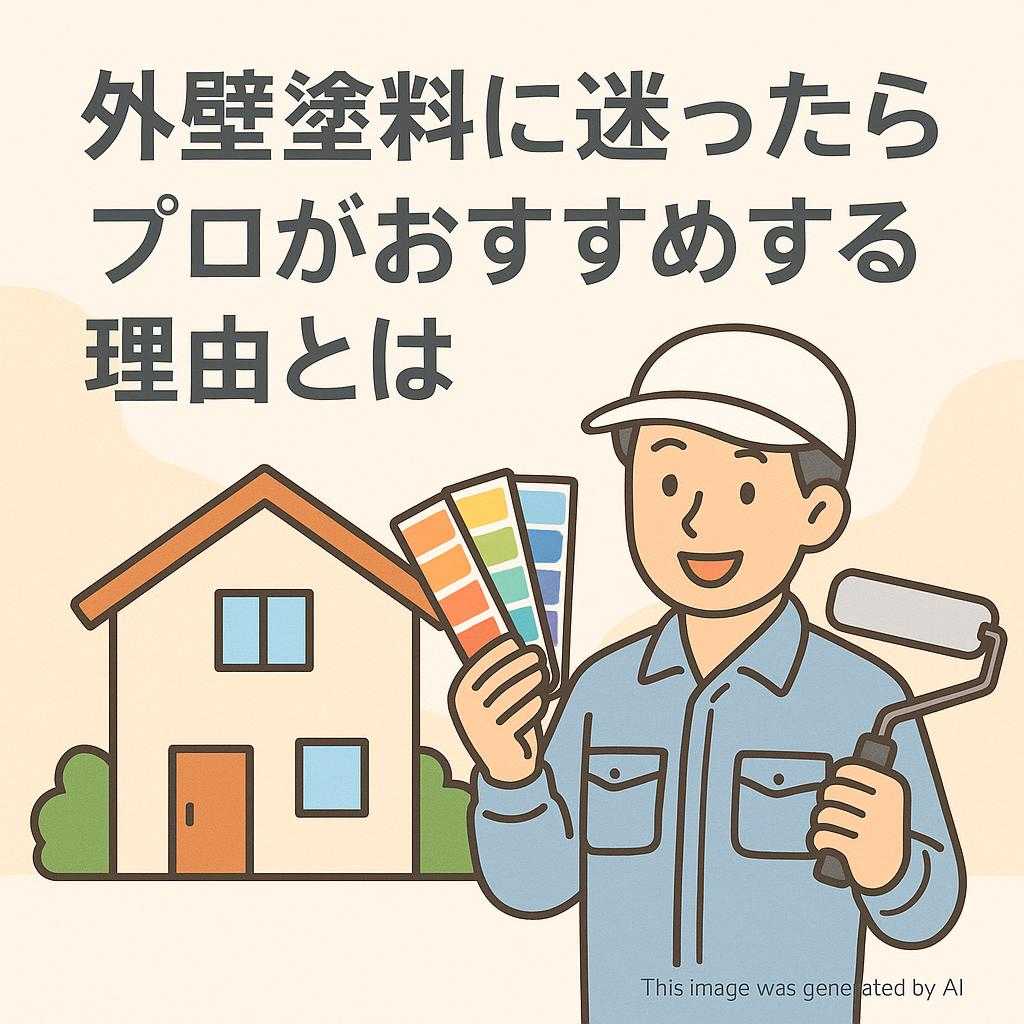 外壁塗料に迷ったら プロがおすすめする理由とは