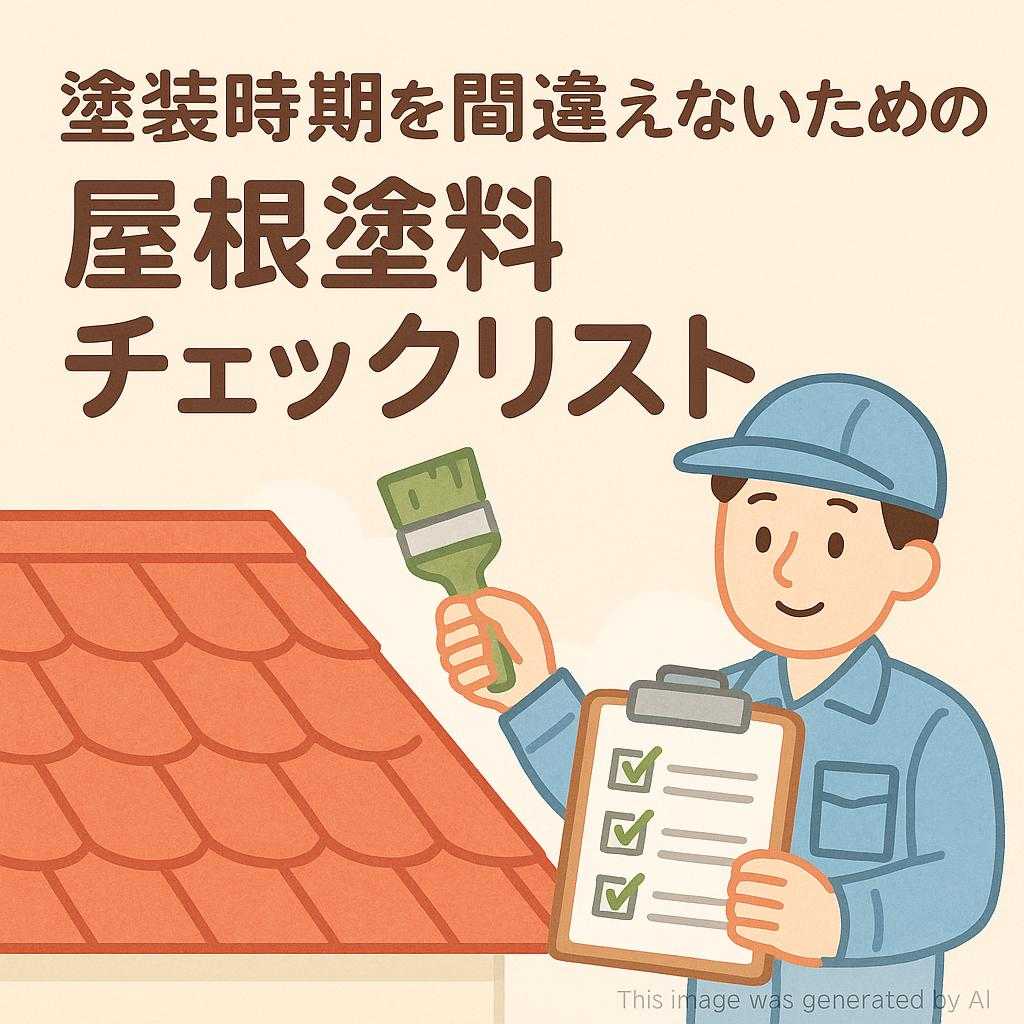 塗装時期を間違えないための屋根塗料チェックリスト