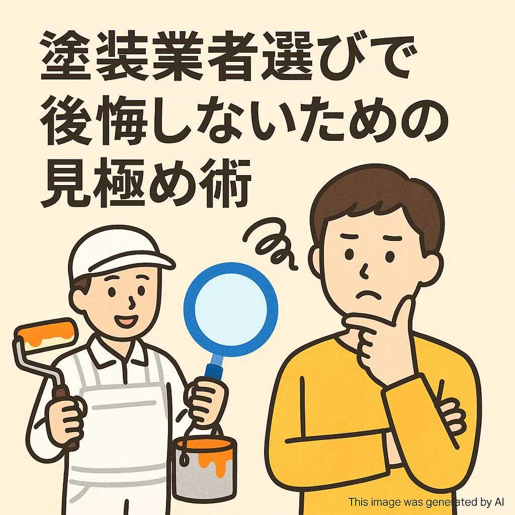 塗装業者選びで後悔しないための見極め術