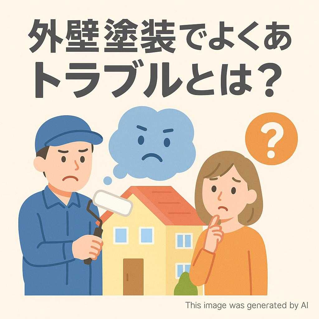 外壁塗装でよくあるトラブルとは？