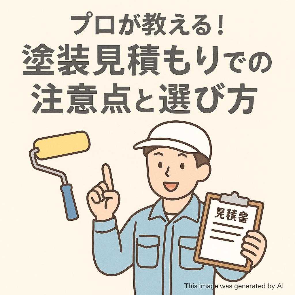プロが教える！塗装見積もりでの注意点と選び方