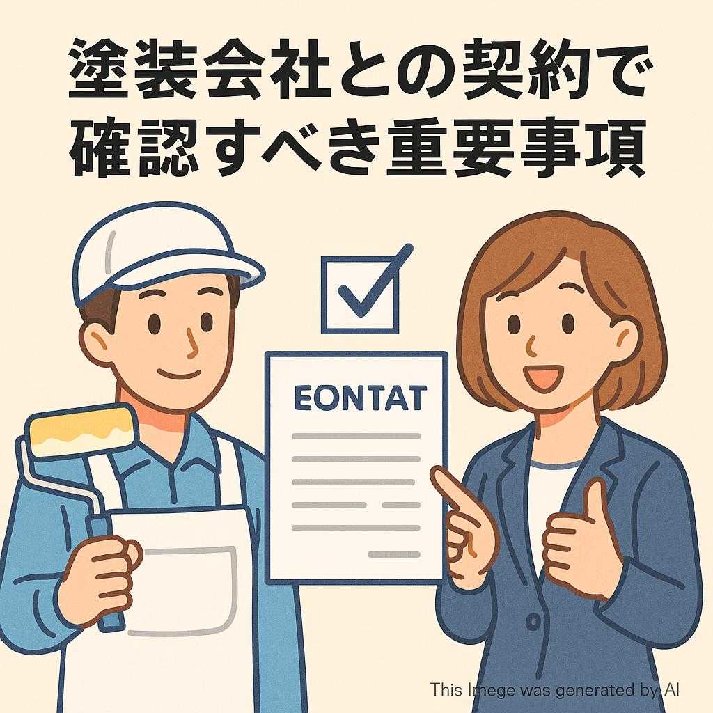 塗装会社との契約で確認すべき重要事項