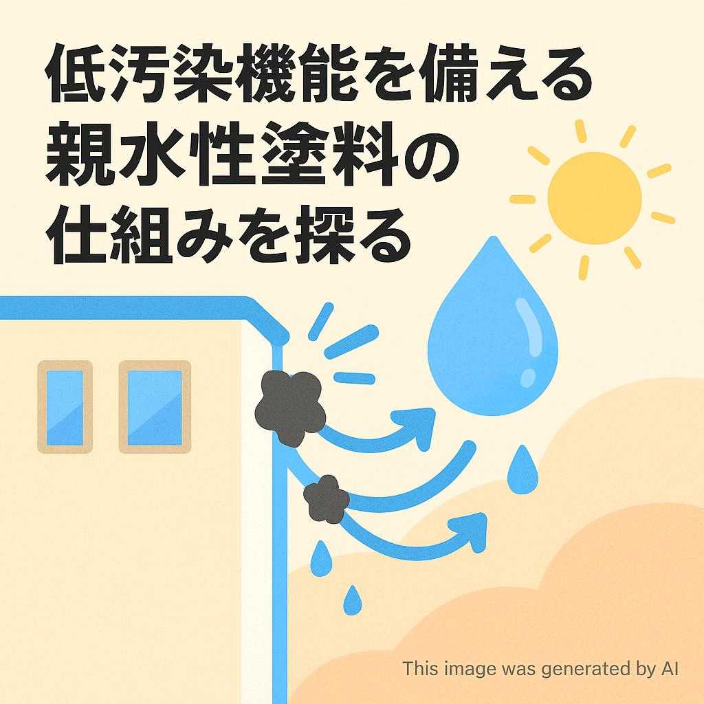 低汚染機能を備える親水性塗料の仕組みを探る