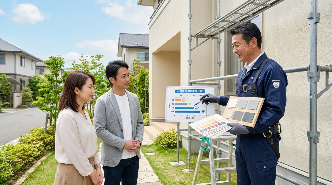 外壁塗装の耐用年数を塗料別に比較｜選び方のポイント