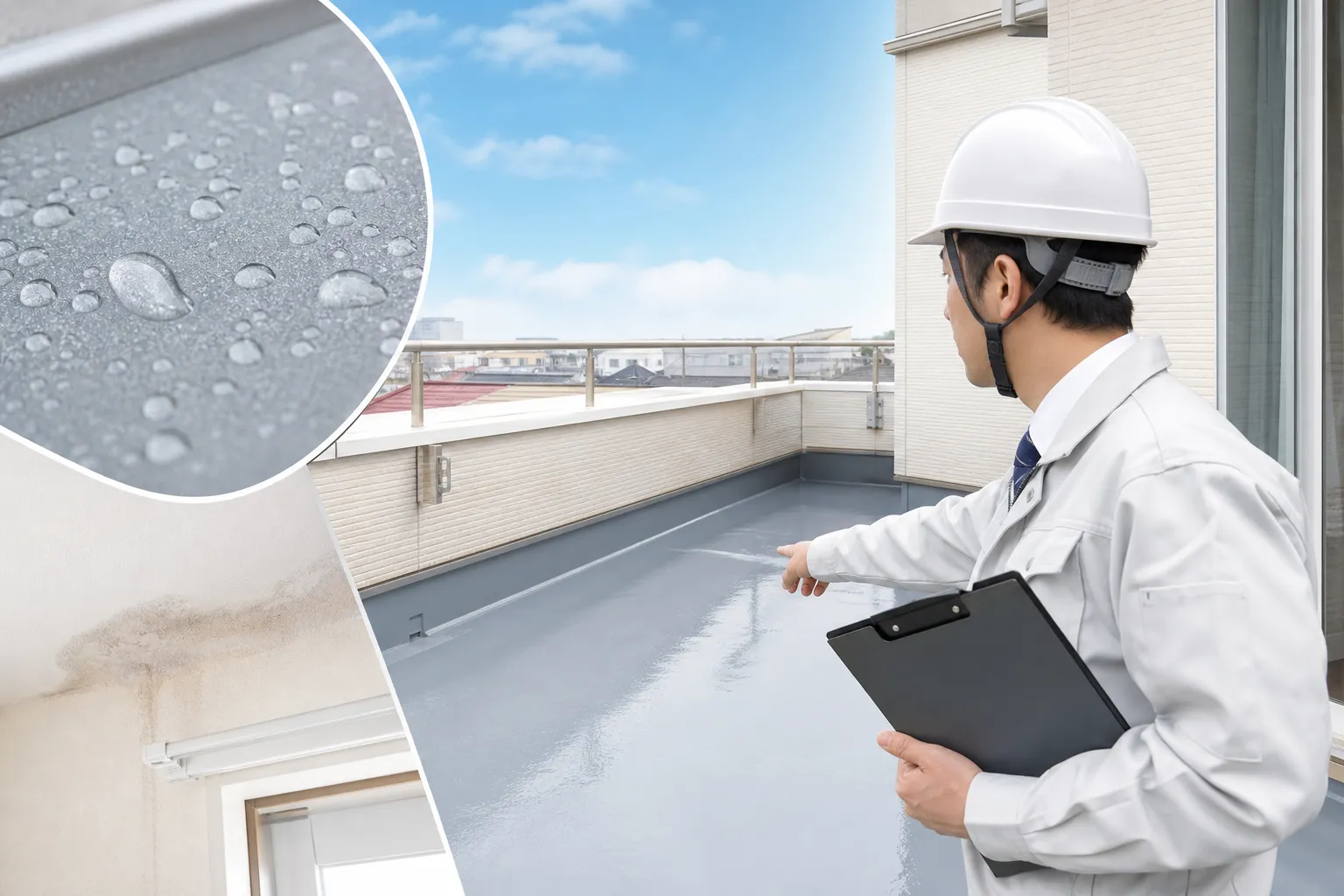ベランダ雨漏りの防水工事対策｜原因と正しい補修方法